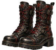 Laced boots