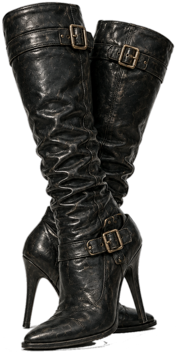 Tall leather boots
