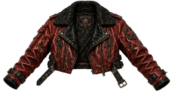 Red leather jacket