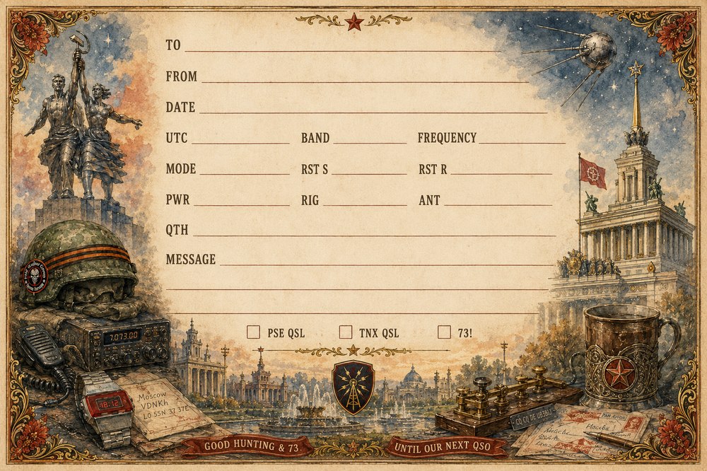 Station QSL design · blank form