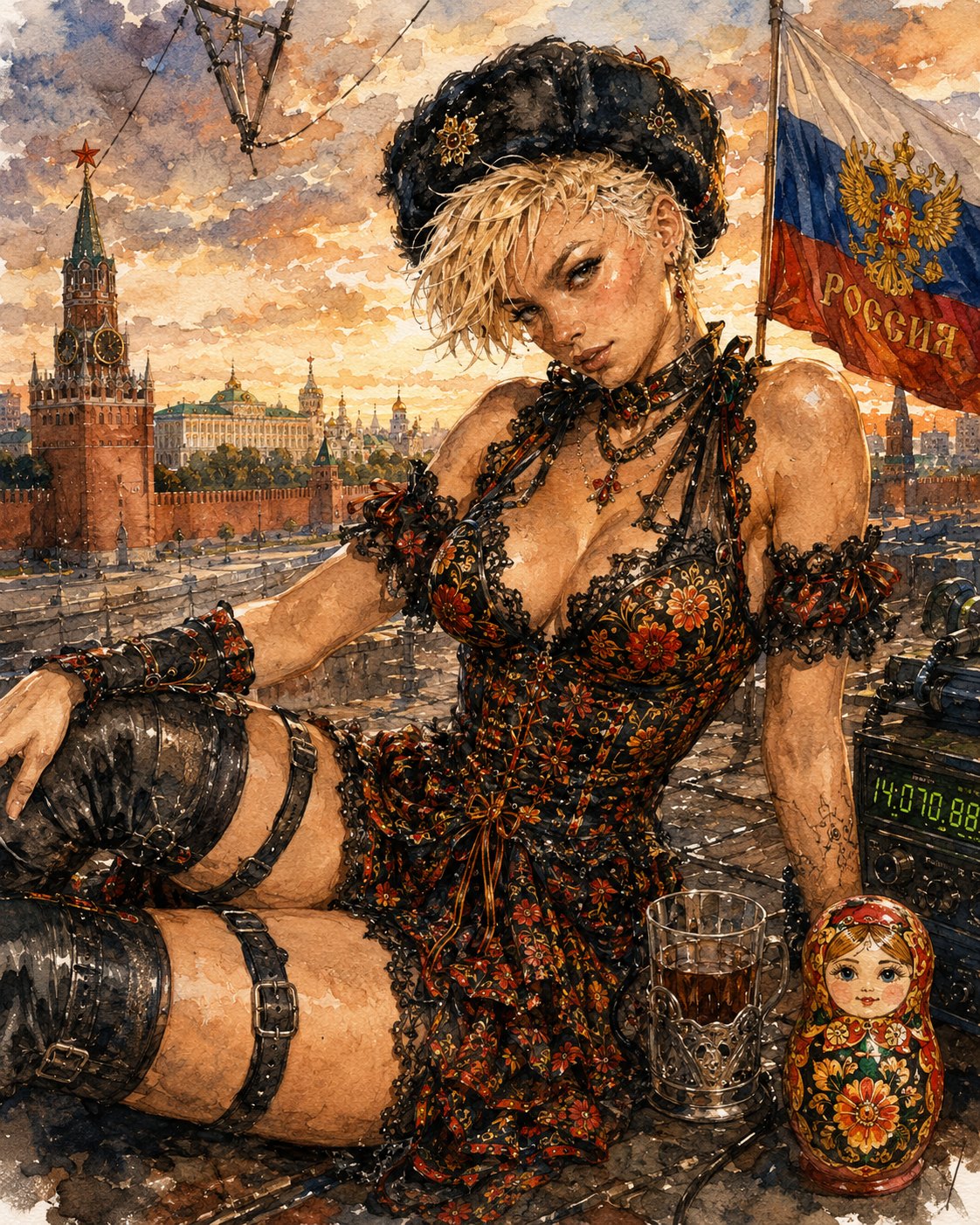 Gzhel postcard · No. 1