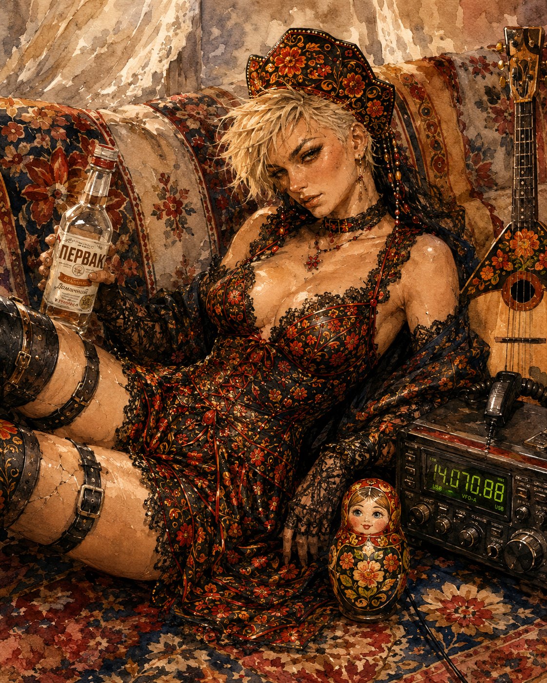 Gzhel postcard · No. 5